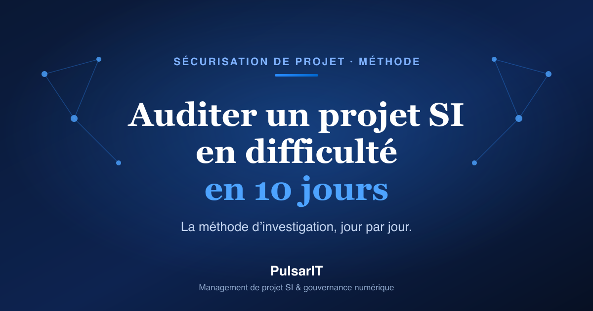 Audit de projet SI en difficulté : la méthode d&rsquo;investigation en 10 jours